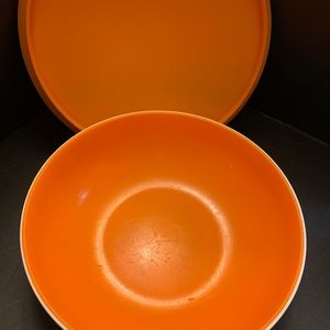 Tupperware Radiance Allegra Bowls Orange & White